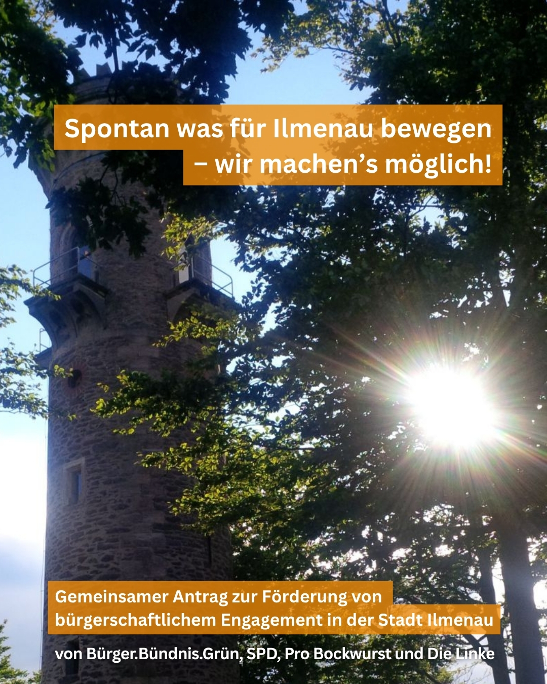 Kickelhahn mit Antragstext