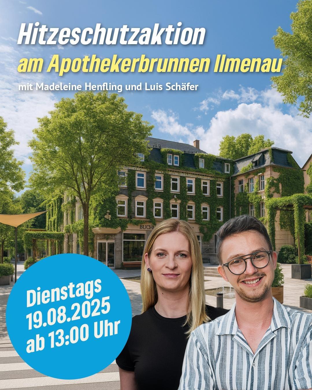 Luis und Madeleine vor dem Apothekerbrunnen